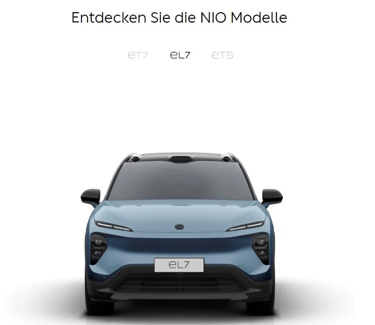 Website của NIO tại Đức đã đổi tên NIO ES7 thànWebsite của NIO tại Đức đã đổi tên NIO ES7 thành NIO EL7h NIO EL7